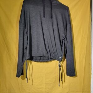 GAP Charcoal Brushed Tech Jersey Hoodie